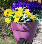 Emsco Group Bloomers Rail Planter, 24" Weatherproof Resin Deck & Balcony Planter with Drainage – Fits 2x4 & 2x6 Rails – Orchid Purple - Image 4