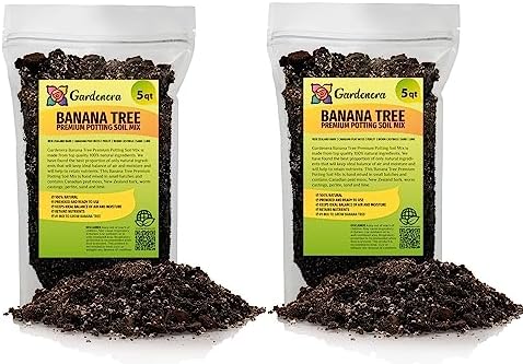 Gardenera Banana Tree Potting Soil - All-Natural Blend for Thriving Banana Trees - Promotes Deep Root Penetration and Optimal Nutrient Uptake (10 Quart) by Gardenera