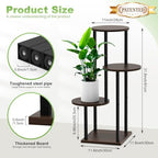 4 Tier Plant Stand Indoor Corner Tall Shelf for Multiple Plants - Image 2