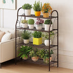 SORCEDAS Plant Stand Outdoor Indoor 4 Tier Metal Corner Flower Shelf - Image 3