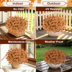 Artificial Fall Flowers for Outdoors, 24 PCS UV Resistant Faux Daisy Mums - Image 5