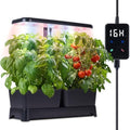 Indoor Herb Garden with Grow Light & Pots, Full Spectrum LED Planter for Kitchen Herbs & Houseplants, Height Adjustable Indoor Growing System for Home & Apartment Decor(Black, 16 * 6.3 * 7.1 inch) by Oliz