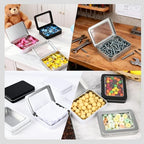 24 Pack Metal Storage Organizer Tins, Black, Mixed Sizes - Image 4