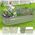 1MORE Raised Garden Bed,4 in 1 Modular Planter Raised Bed,5x3x1ft,Green-2Pk - Image 6