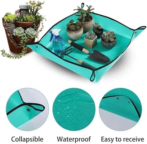 Repotting Mat Flower Pots Transplanting Mats Gardening Planting Mat PE Plant Repotting Mat Foldable Waterproof Gardening Potting Pad - Image 6