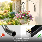 Heavy Duty Plant Hanger Bracket - 16" 80Lbs Outdoor Wall Mount Hook 2-Pack - Image 4