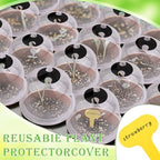 28 Pack Large 7.7 x 6.7" Garden Cloche Plant Domes with Pegs and Labels - Image 7