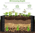 Land Guard 6x3x3ft Rectangular Galvanized Raised Garden Beds, Large-Capacity Metal Planter Box Outdoor, Durable Deep Raised Garden Bed 3ft Tall, Raised Beds for Gardening Vegetables, Dark Grey - Image 4