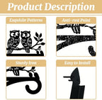 peacoblue Owl Plant Hanger Bracket, Iron Outdoor Hanging Hook - Image 3