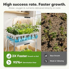 Ahopegarden Indoor Garden Hydroponics Growing System Kit: 66 Pods Plant Herb Garden Germination Kit with LED Grow Light, 30L Large Capacity Kitchen Hydroponics Planter Grower for Vegetable Fruit - Image 3