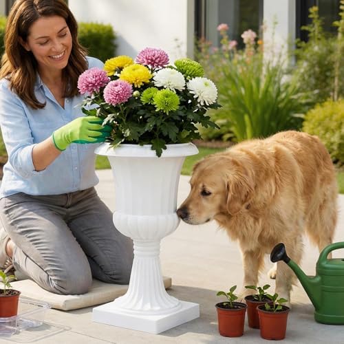 Urn Planter,2Pcs 19.7" Tall Large Plastic Planter Set - Image 5