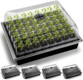 RooTrimmer 5-Pack No-Drip Seed Starting Trays with 4" Humidity Dome by RooTrimmer