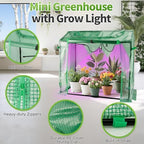 Mini Greenhouse with LED Grow Light & Timer, 36"x20"x33" - Image 4