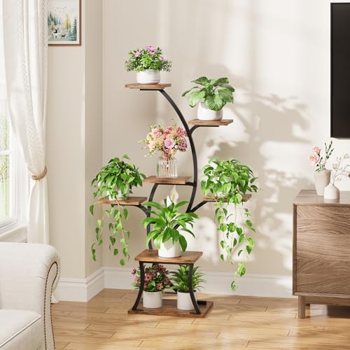 Indoor Plant Stand with Grow Light, 7 Tier 44" Plant Shelf - Image 2