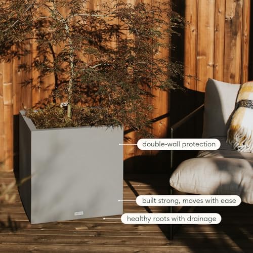 Veradek Block Series Cube Planter - Square Outdoor Planter - Image 6