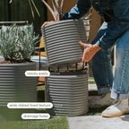 Veradek Mod Series Short Planter - Round Outdoor Planter - Image 4