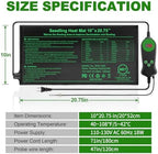Seedling Heat Mat with Built-in Temperature Controller (2 Pack), 10" x 20.75" Plant Heating Pad with Thermostat for Indoor Seed Starting Germination Hydroponics Waterproof - Image 6