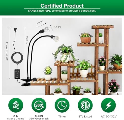 SANSI LED Grow Lights for Indoor Plants, Lifetime Free Bulb Replacement - Image 6