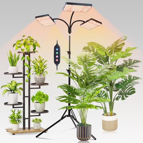 FECiDA High Output Tall Grow Lights for Indoor Plants with Stand and Timer by FECiDAGrowLight