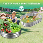 12 Inch Tall 48 Inch Diameter Round Silver Raised Garden Bed Kits Outdoor - Image 7