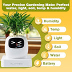 PLANTSIO Smart Plant Pot with Screen, 80ml Self-Watering Planter White - Image 3