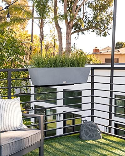 Veradek Pure Series Railing Planter - Tapered Window Box with Bracket - Image 6