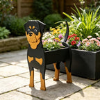 Animal PVC Flower Pot, Rottweiler Shaped Succulent Planter Flower Holder for Garden Patio Balcony Window Sill, for Birthday Pet Lovers, 27x17cm(11x7in) - Image 2