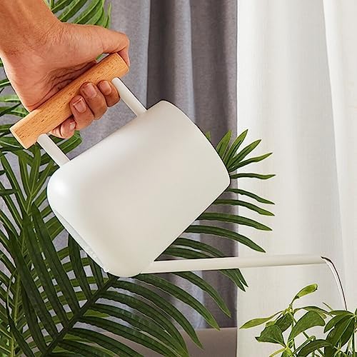 Happyyami Small Plants Indoor Watering Can Plants for Outside Houseplants House Plants Indoor Plants Plant Misters for Inside Indoor Plant Watering Can Outdoor Watering Bottle Iron White - Image 4