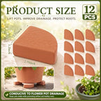 LemonRoad 12 Set Terra Cotta Cement Pot Feet for Outdoor Planters, Sector - Image 2