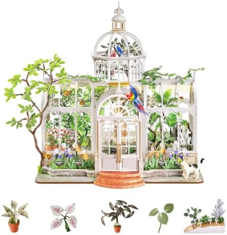 Rolife Greenhouse Miniature House Kit with LED Light by Rolife
