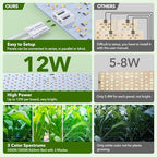 SDOVUERC Full Spectrum Grow Panel Lights for Indoor Plants and Shelves. - Image 6
