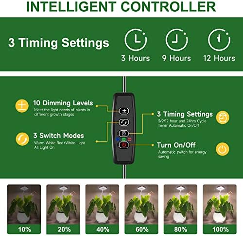 Aokrean Grow Lights for Indoor Plants, Full Spectrum Plant Light with Base - Image 4