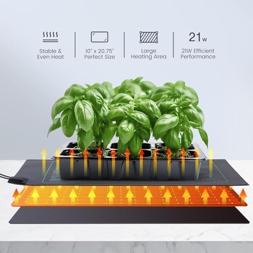 LUXBIRD 6 Pack Daisy Chain Seedling Heat Mats for Indoor Plants, Greenhouses, Germination, Hydroponic Garden, IP67 Waterproof Durable (LB-HMDC-06) - Image 5