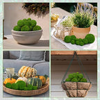 Amyhill 38 Pcs Decorative Faux Moss Balls for Centerpiece Artificial Green Plant Mossy Globes Dried Moss Balls Bowl Filler for Vase Wedding Spring Home Garden Decor Chinoiserie Party Display - Image 5