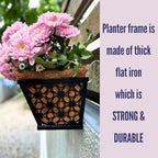 LaLaGreen Black Wall Planter (12 in, 4 Pack) Trough Window Flower Box - Image 4