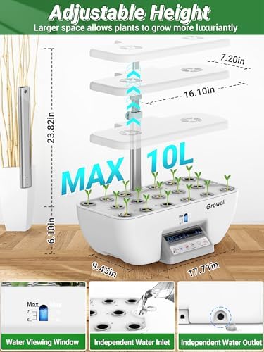 Growell Hydroponics Growing System, 17 Pods Large Indoor Garden with 2 Fans - Image 5
