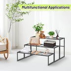Metal Plant Stand Indoor Outdoor, 3 Tier Potted Multiple Flower Pot Holder Rack Plant Shelf, Heavy Duty Planter Display Shelving for Patio Balcony Garden Living Room Decorative (Black-3 Tier) - Image 4