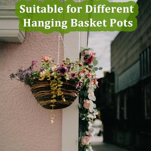 2 PCS Round Coco Liners Hanging Basket Liner Natural Replacement Coconut Fiber Liner for Hanging Basket Flower Pot (20 inch) - Image 6
