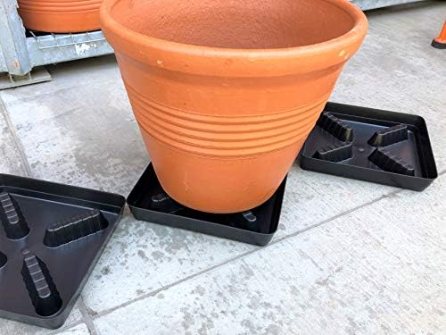 Square Plant Saucer Plastic Plant Trays with Plant Riser Pot Elevator for Indoor Plant pots and Outdoor Potted Plants Planter Tray Water Drainage drip Tray 13-inch by square farmer (5-Pack) - Image 5