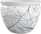 Red Lantern 14" Abstract Blue & Silver Fishbowl Planter or Cachepot for Indoor/Outdoor Use in Garden Entryway Living Room Boho Eclectic Modern Contemporary Classic Traditional Style Decor - Image 6