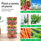 VIVOSUN 2-Pack 5 Tier Vertical Gardening Stackable Planter for Strawberries - Image 6