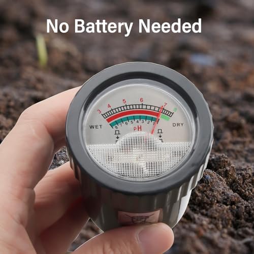 Soil pH Meter & Moisture Meter, 300mm Long Electrode, Soil Tester for Garden, Lawn, Farm, Indoor & Outdoor Use, No Battery Needed - Image 3