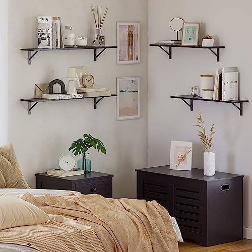 DINZI LVJ Long Wall Shelves, 31.5" Wall Mounted Shelves with Metal Brackets - Image 6