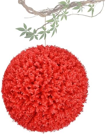 Artificial Plant Topiary Ball 24in, Faux Boxwood Decorative Balls, Decorative Faux Greenery Fake Plants, Garden Spheres Large Outdoor, Artificial Topiary Plant Grass Ball by ATYUJKB