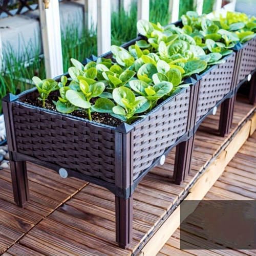 Plastic Raised Planter Box with Legs for Gardening - Image 4