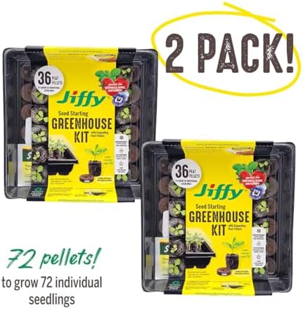 Jiffy Plant Germination Kit - Seedling Starter Trays with Seeds - 36 Cell 2 Pack - Plastic - Image 2