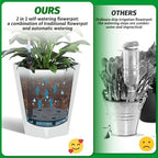 16 Inch Tall Planters Set of 2, Self Watering Plant Pots Outdoor Planters - Image 7