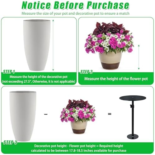 Adjustable Plant Risers for Inside Pots, Metal Planter Insert, with 3 Board - Image 6
