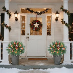 DR.DUDU 2Pcs Christmas Decorations Outdoor 15 in Urn Filler for Front Porch - Image 4