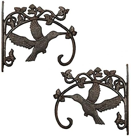 Sungmor Cast Iron Plant Hanger Wall Hooks - Hummingbird & 10.4 inch & 2PC by Sungmor
